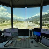 Tour de contrôle de l'aéroport de Sion.